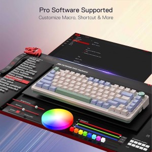 کیبورد گیمینگ مکانیکال بی سیم ردراگون مدل Ucal Pro K673 CPG RGB